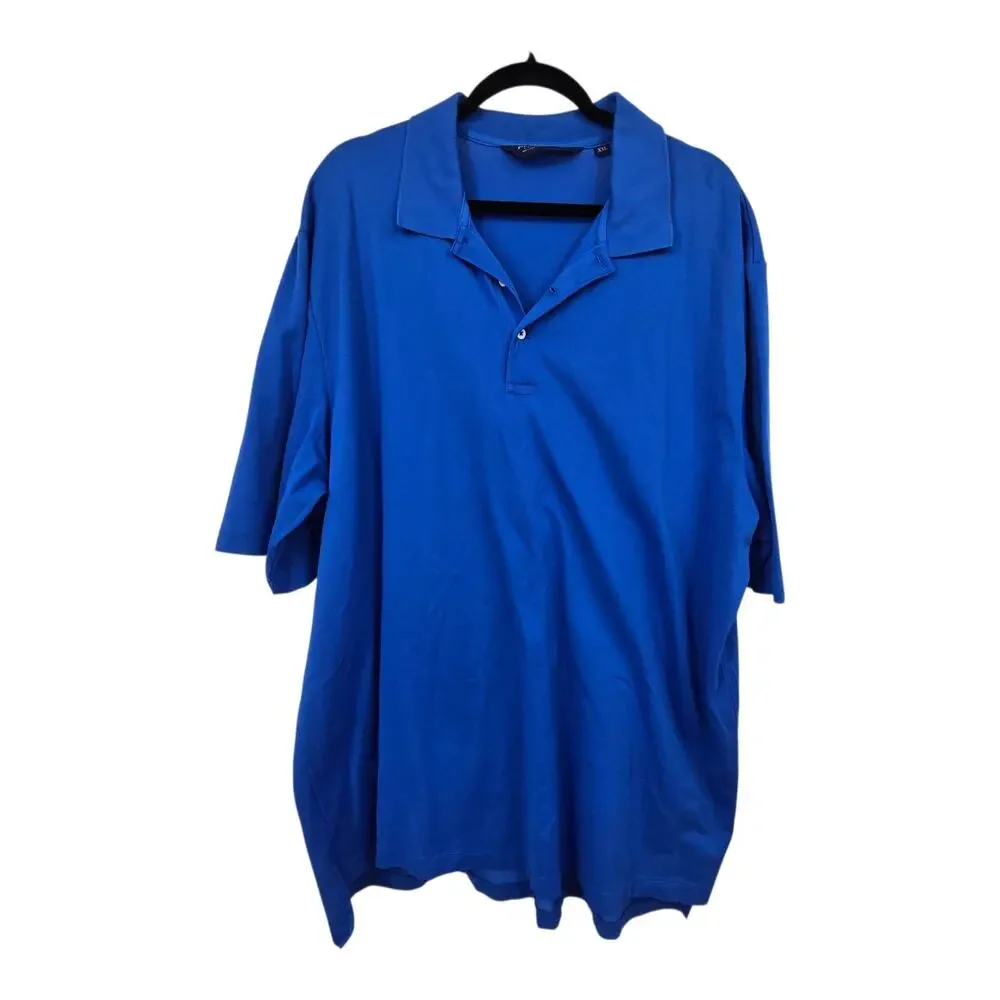 Ralph Lauren Golf Polo Shirt Mens XXL Blue Short Sleeve Pima Cotton Peru Outdoor
